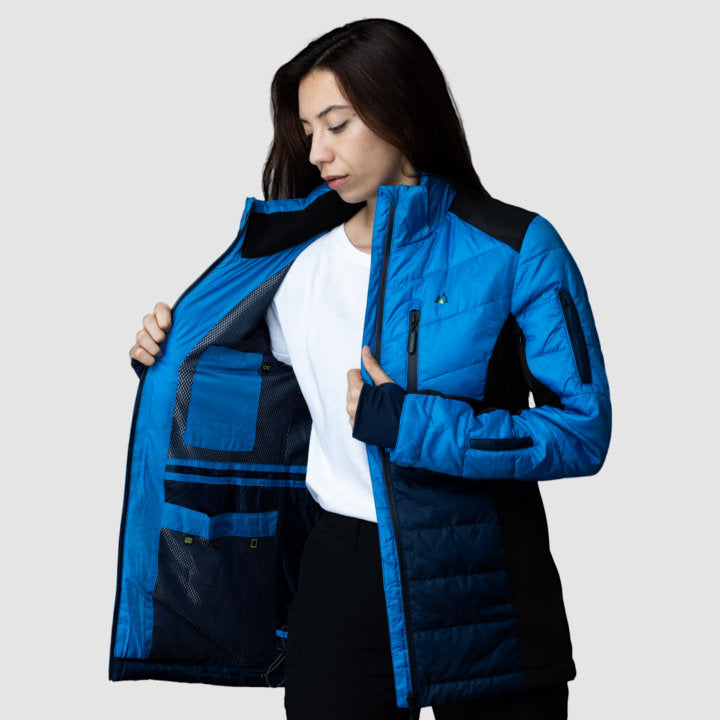 Women Blue EcoDown Jacket | Outdoor Sportswear