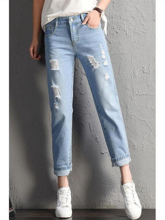 LateurGo Denim Ripped Hole Jeans