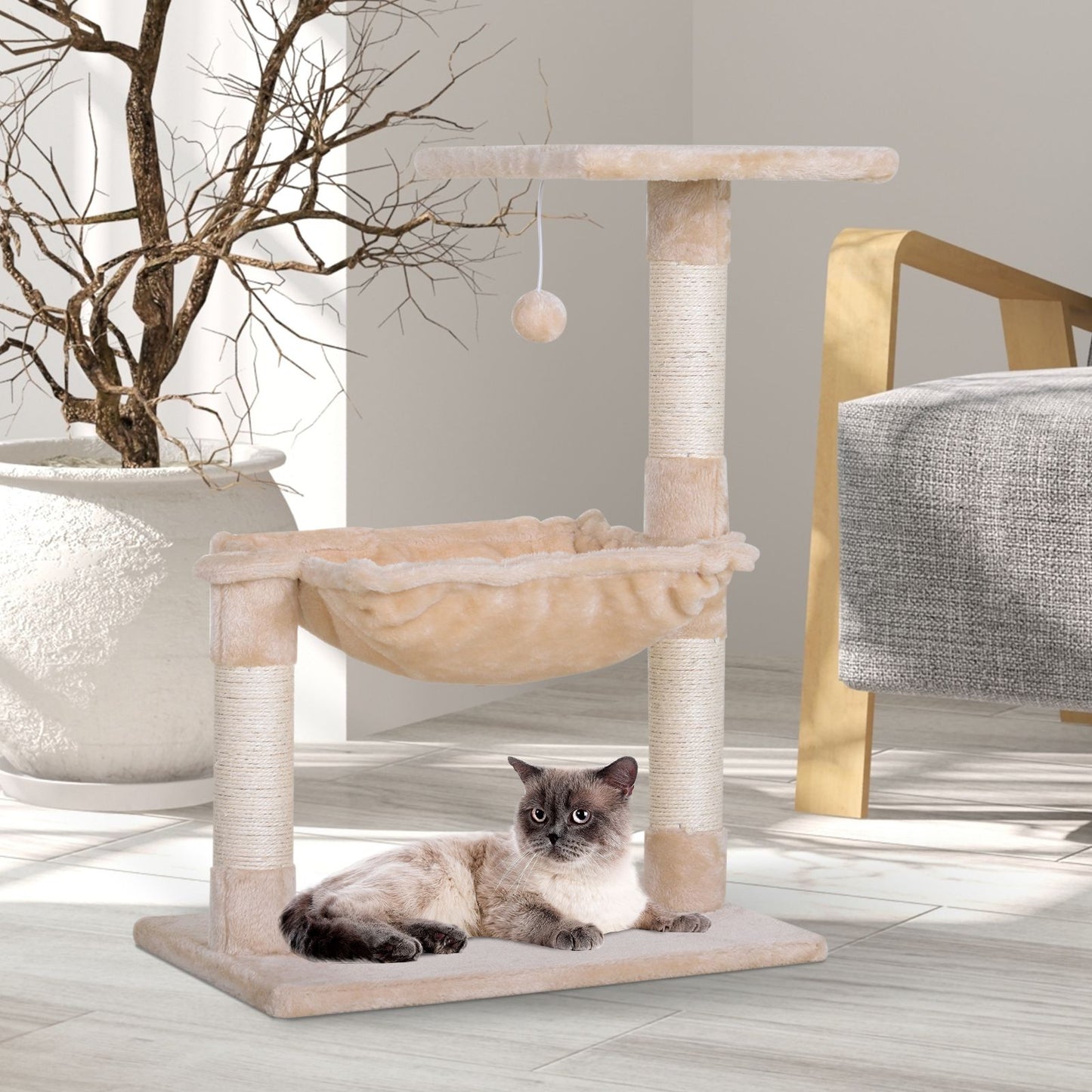 LateurGo PawHut CozyCat Tree Hammock