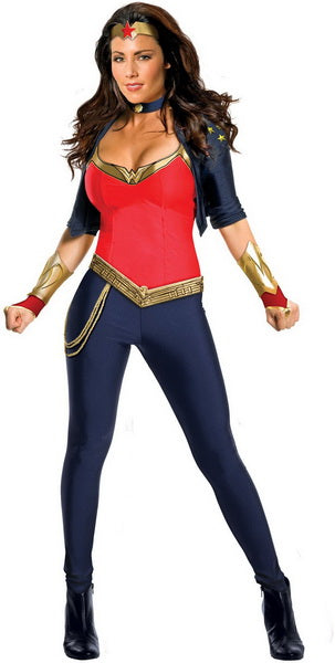 LateurGo Wonder Woman Deluxe Adult Costume - Blue - Empowering and Fun
