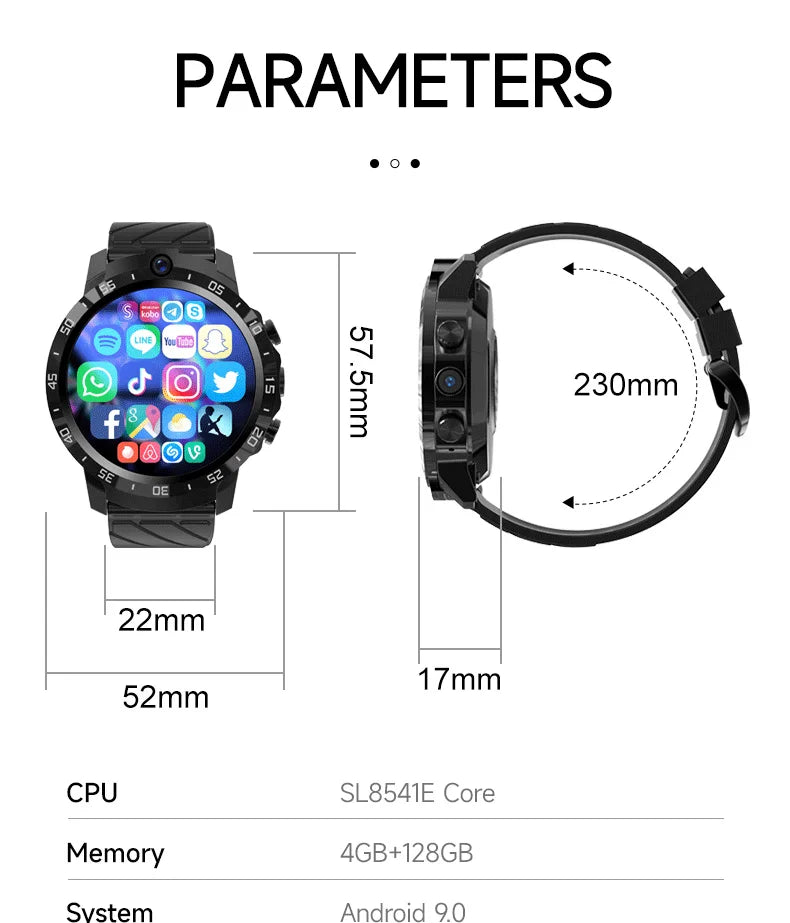 Flagship Model MT27 Smartwatch 4G + 128G Music