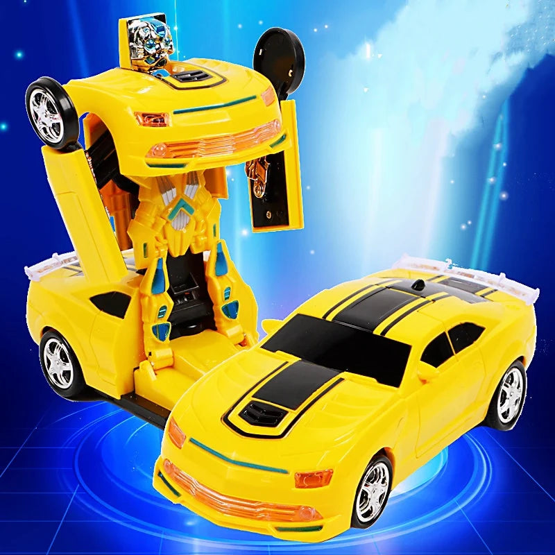 Deformation Robot Toy with Music and Light Car