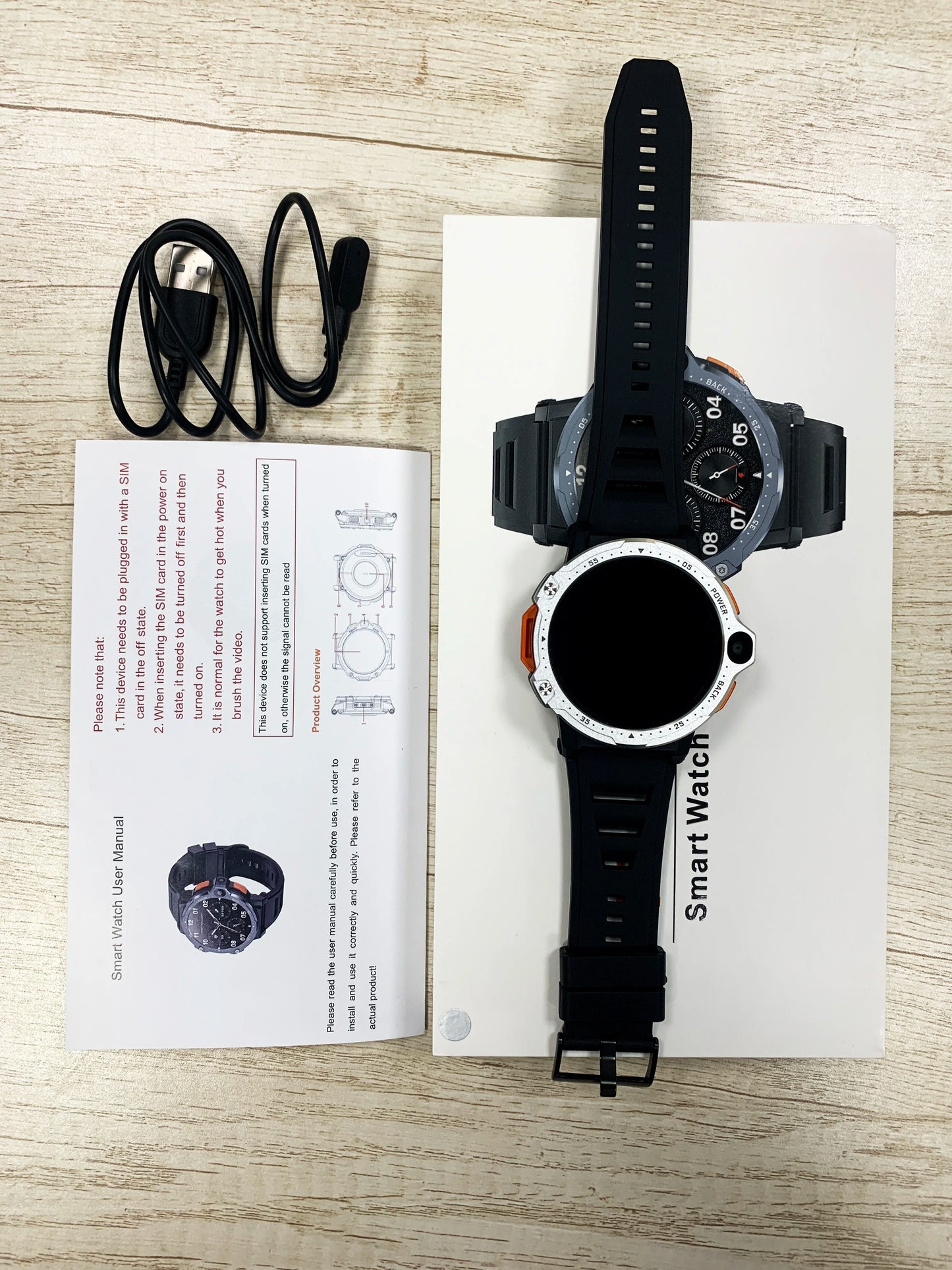 4G Android smartwatch with SIM slot, GPS, and HD camera by LateurGo