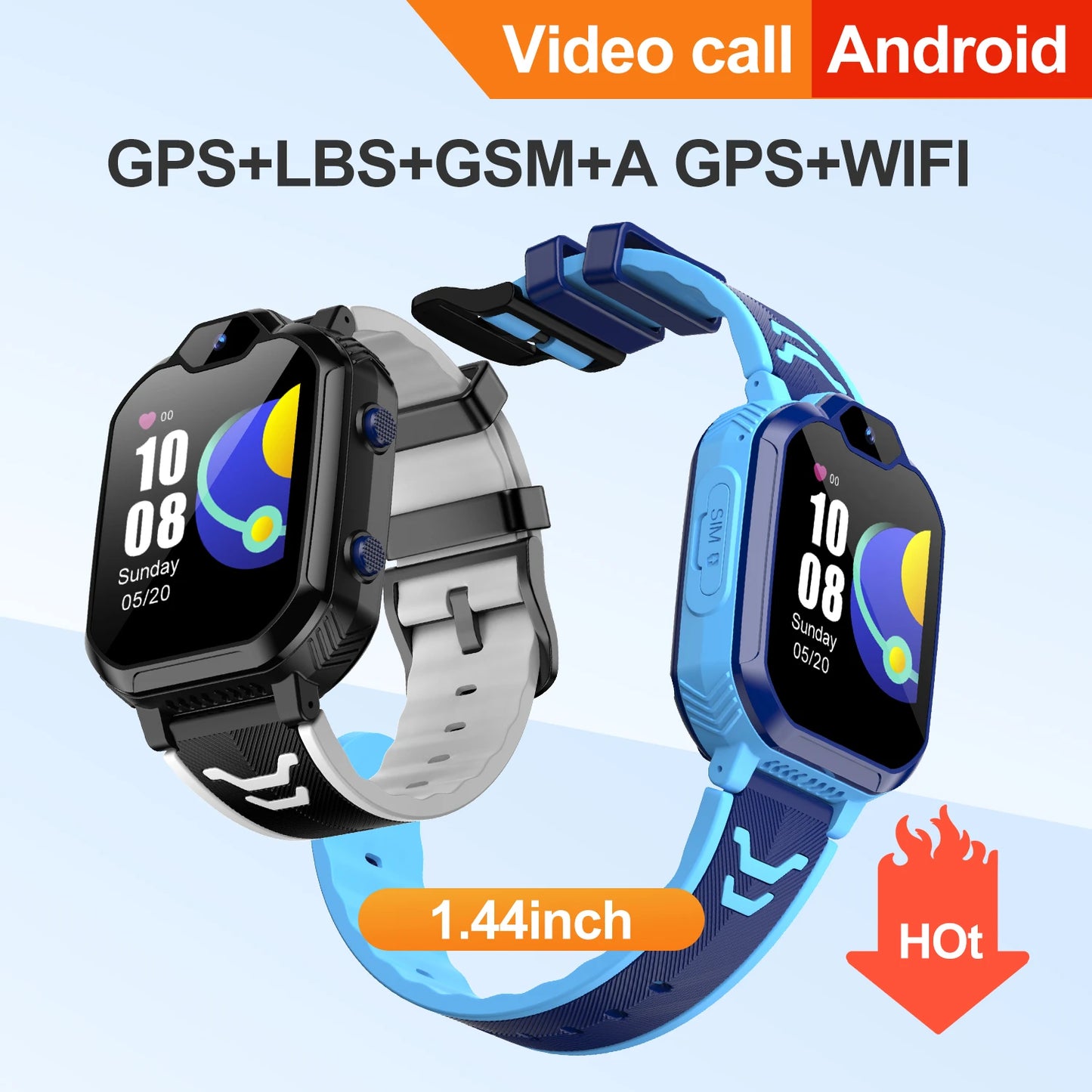 A4 smartwatch supporting 4G calls and GPS for children - LateurGo