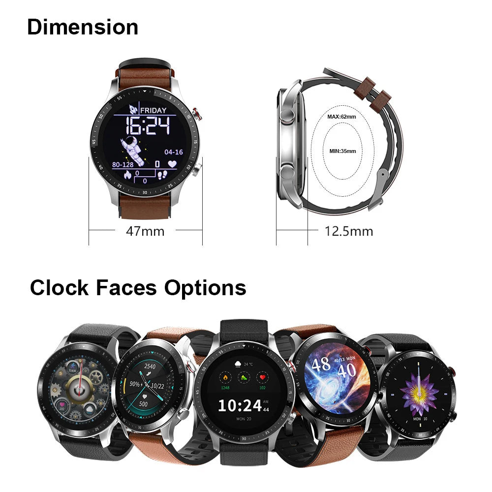 LateurGo Blood Pressure Heart Rate Fitness Tracker Sports Smartwatch