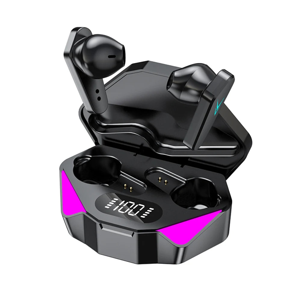 LateurGo Bluetooth Gaming Headset with Low Latency TWS, Bluetooth 5.0, 9D Stereo, Waterproof, and Microphone