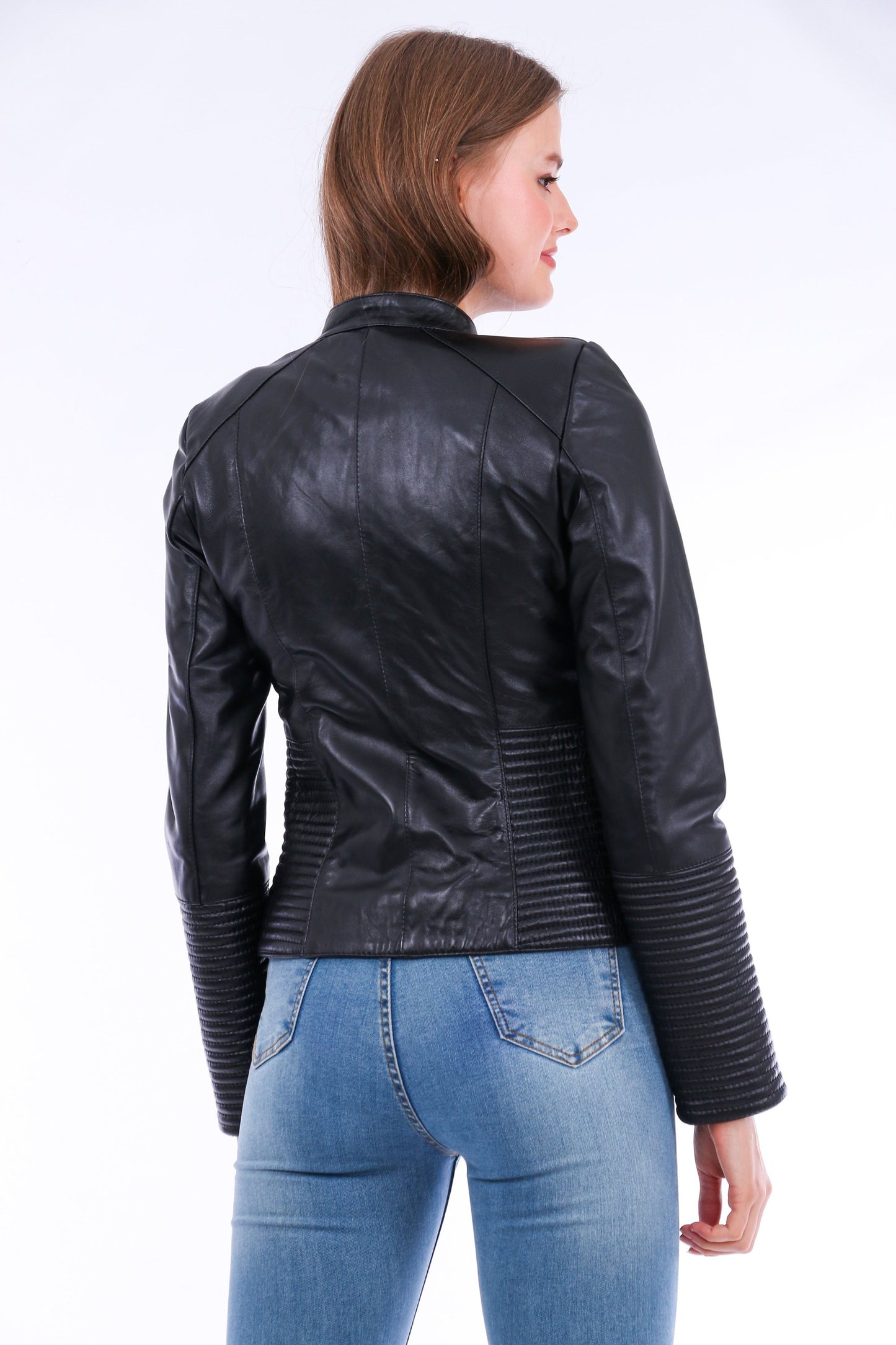 Jackets | Black Ravenna Leather Biker Jacket | LateurGo