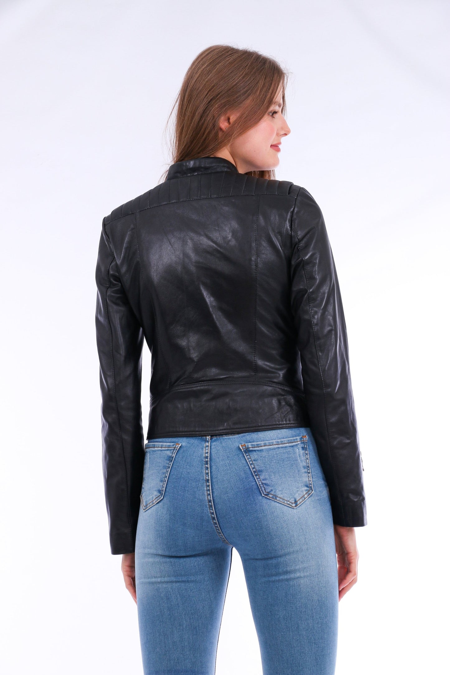 Rovigo Black Leather Biker Jacket | Stylish Outerwear