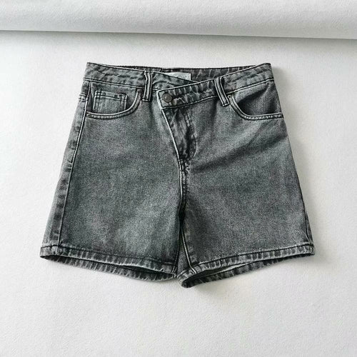 LateurGo Women's High-Waist Denim Shorts