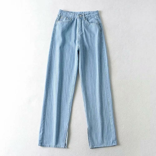 LateurGo Denim Flare Pants: Long Baggy Trousers