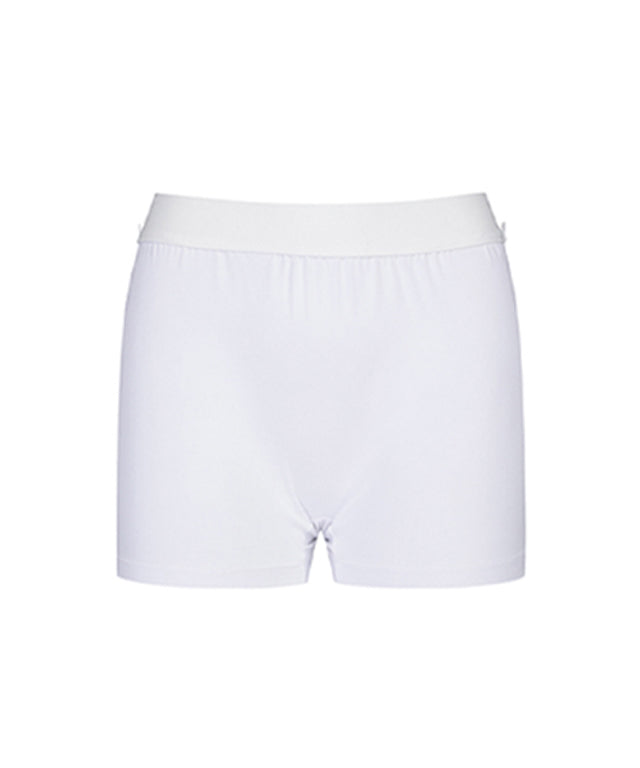 LateurGo Women's Preppy White Set-Up Skirt