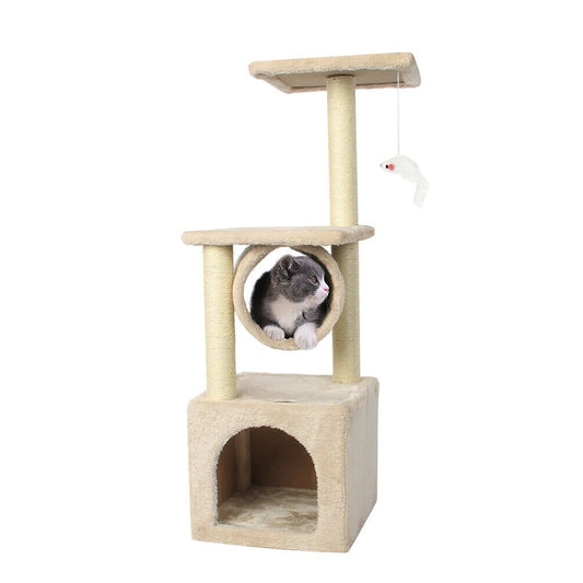 LateurGo Cat Tree House Tower for Cat Play and Relaxation