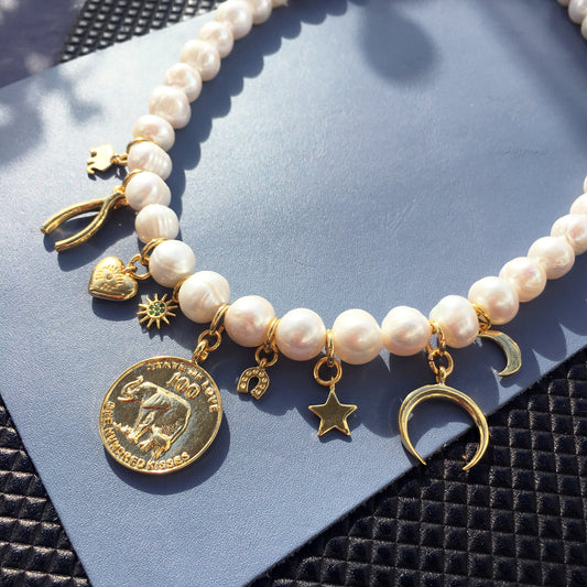 Lucky Charm Pearl Necklace | Elegant Jewelry