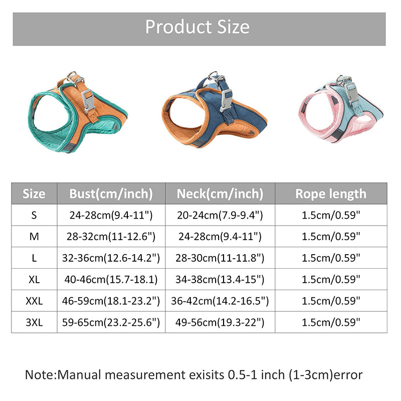 Adjustable cat harness with leash and reflective vest - LateurGo