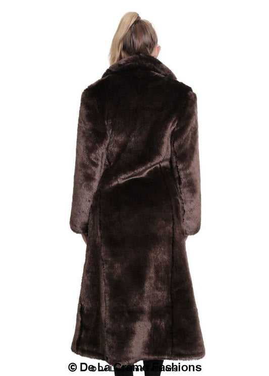 LateurGo Elegant and Warm Women's Faux Fur Long Coat