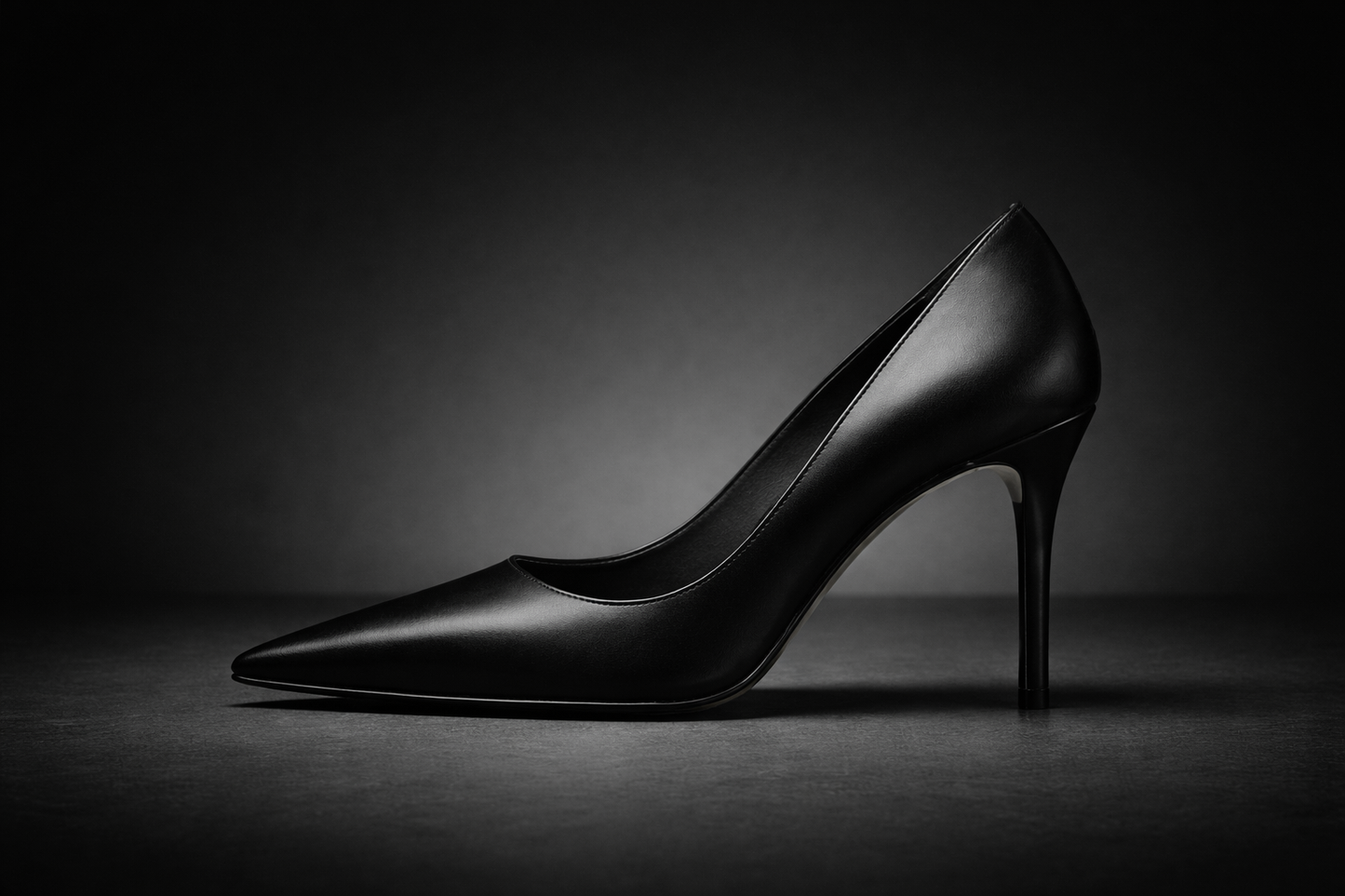 Side view of Aurelia Line™ Signature Pump by LateurGo™, showcasing its refined silhouette and timeless couture design.