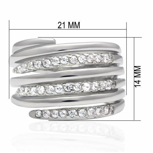 Rhodium Brass Ring with AAA Grade CZ | LateurGo