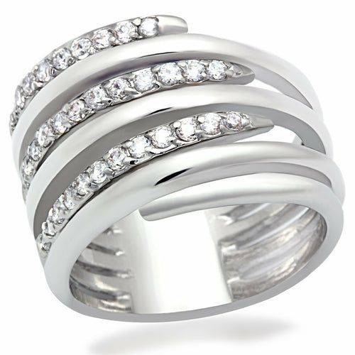 Rhodium Brass Ring with AAA Grade CZ | LateurGo