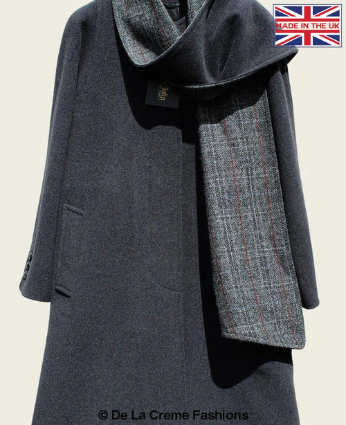 LateurGo Wool & Cashmere Overcoat With Scarf Detail - Sophisticated Outerwear