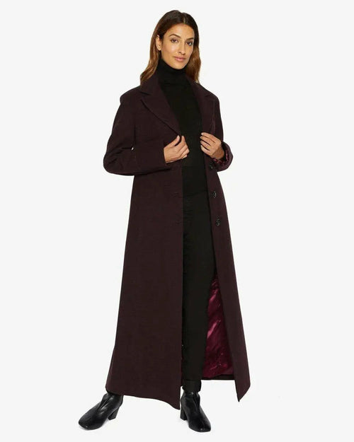 Slim Fit Wool Blend Maxi Coat | Overcoat for Women