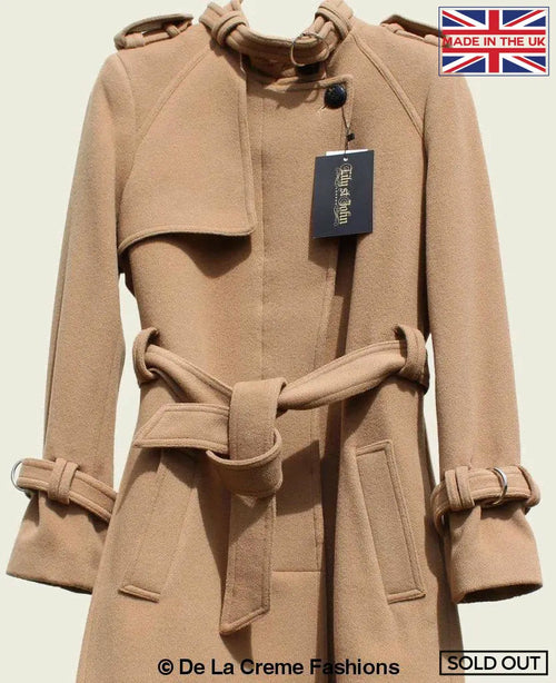 LateurGo Tailored Stylish Collarless Trench Coat - Elegant and Modern