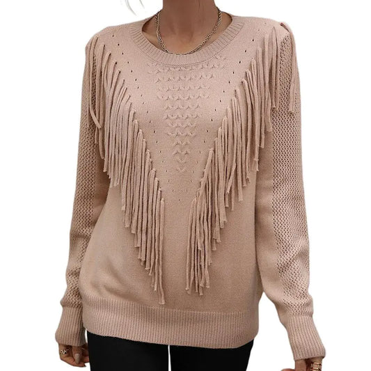 LateurGo Women's Tassels Autumn Sweater