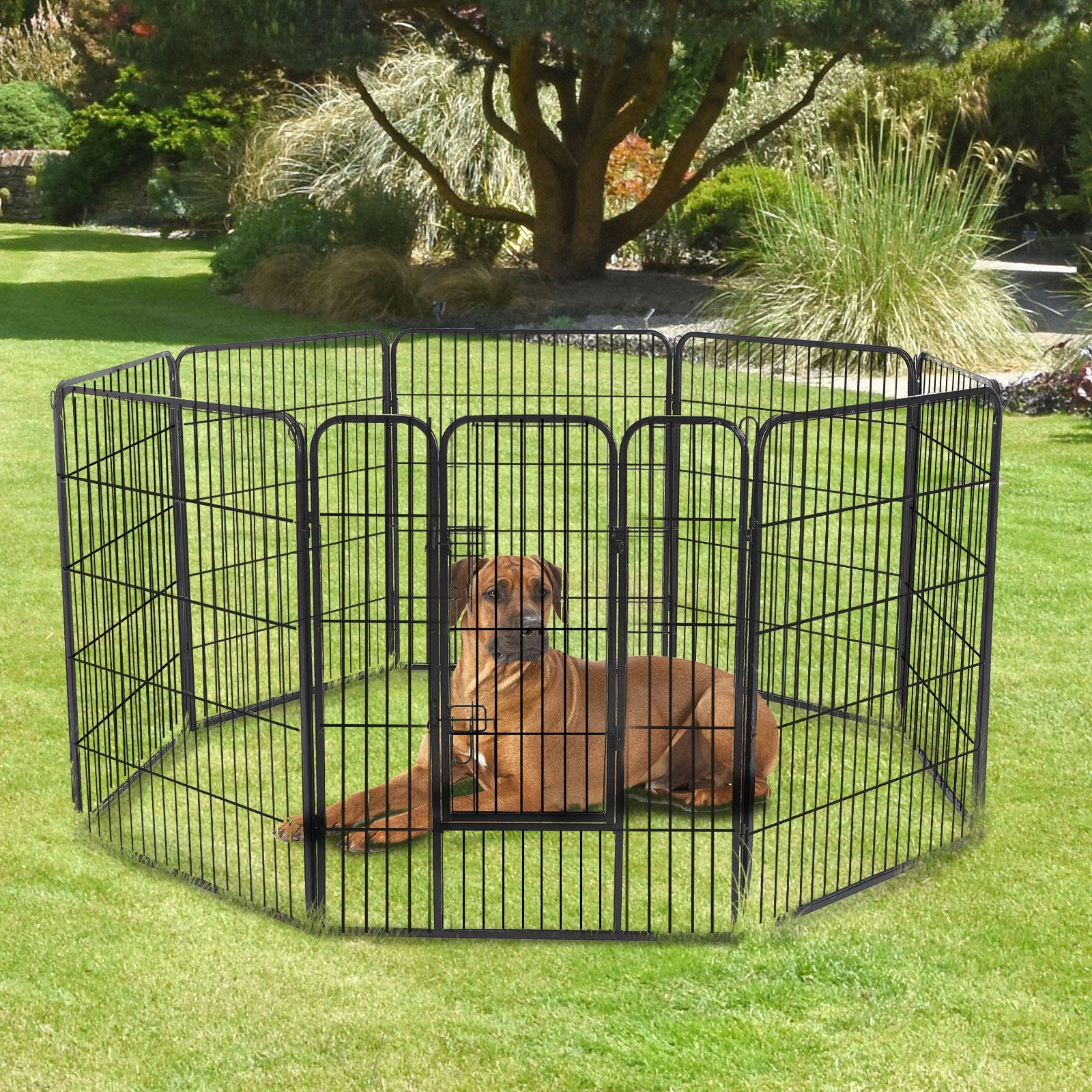 LateurGo PawHut PawsPlay Heavy Duty Metal Pet Playpen