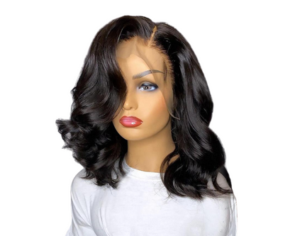 LateurGo 180% Density Body Wave Short Bob Lace Front Human Hair Wig