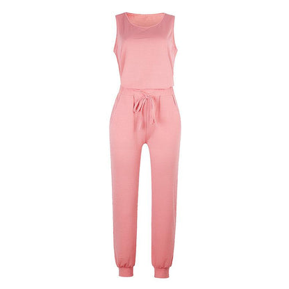 LateurGo Women's Sleeveless Top Shirt and Pants Casual Two Piece Set