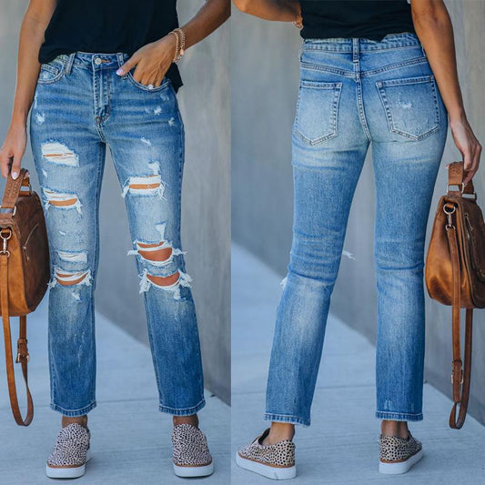 Buy Mid-Waist Denim Jeans | Stylish Bottoms