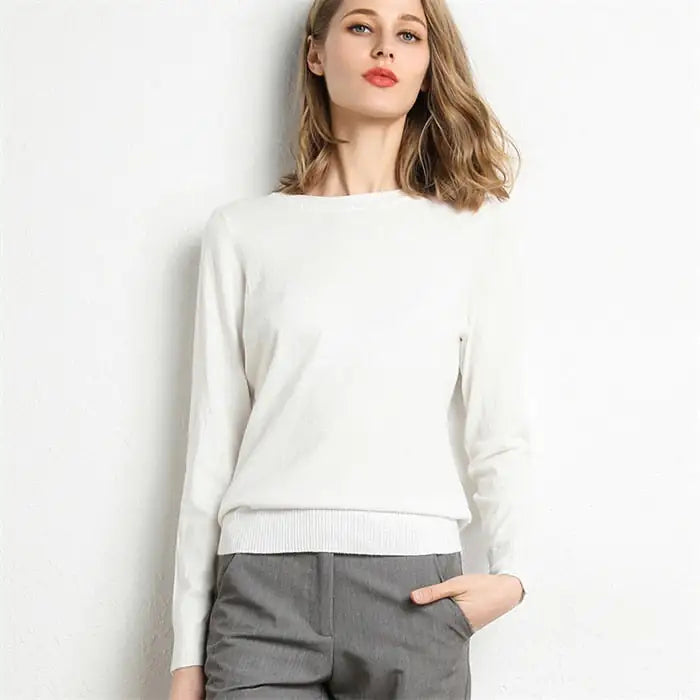 Knitted pullover women sweater