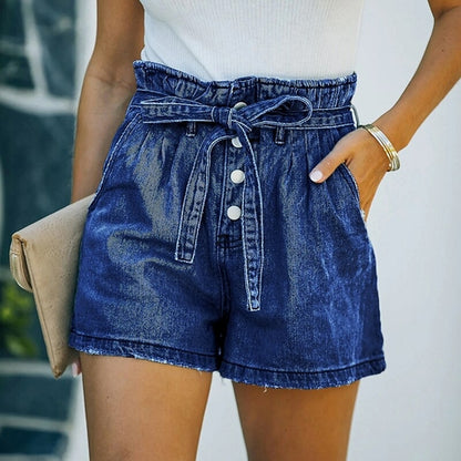 LateurGo High-Waisted Denim Shorts For Women