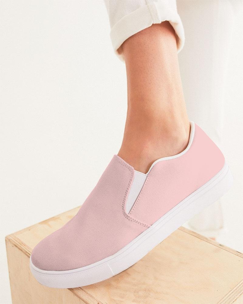 LateurGo Women's Rose Pink Slip-on Canvas Sports Shoes - Comfortable and Trendy