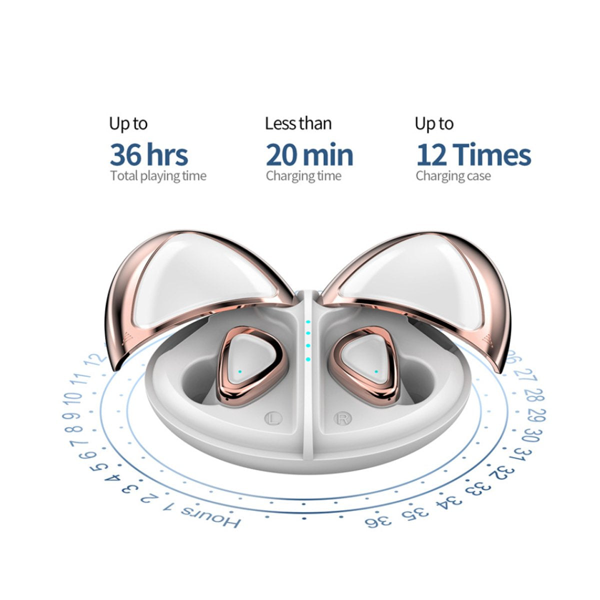 Ladybug 2 in 1 Bluetooth Ear-Pods and charger