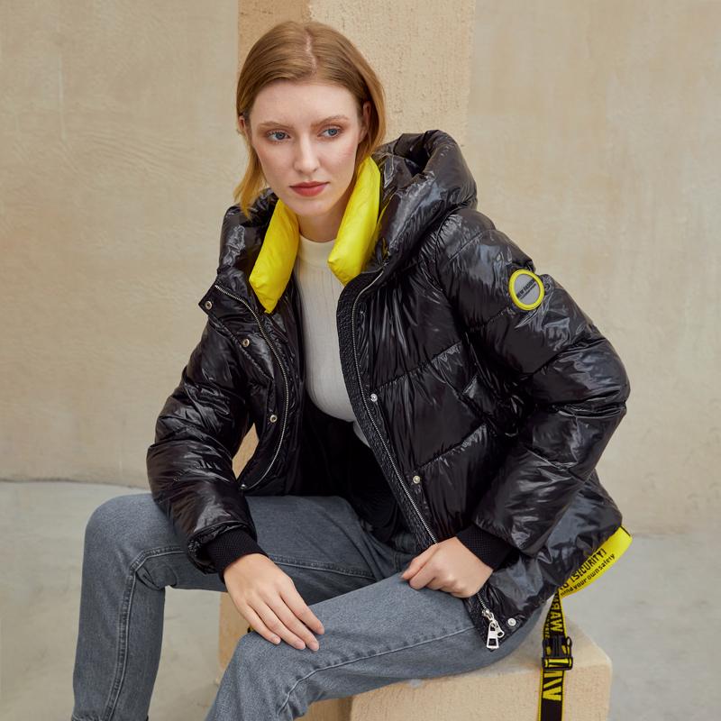 Short Women Winter Coat | Warm Hooded Parka by LateurGo