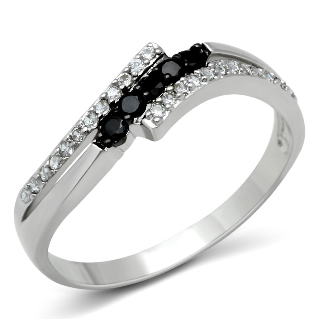  Rhodium + Ruthenium Brass Ring with AAA | LateurGo