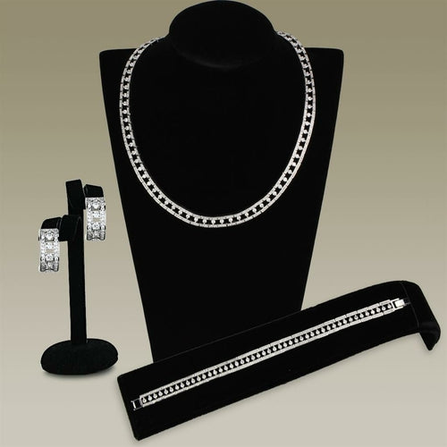  Rhodium Brass Jewelry Sets with AAA Grade CZ | LateurGo