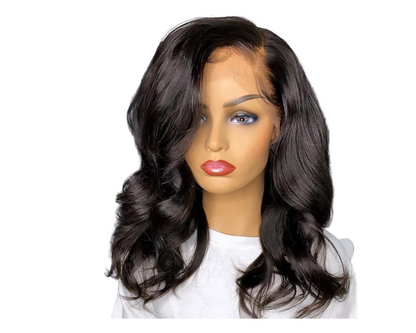 LateurGo 180% Density Body Wave Short Bob Lace Front Human Hair Wig