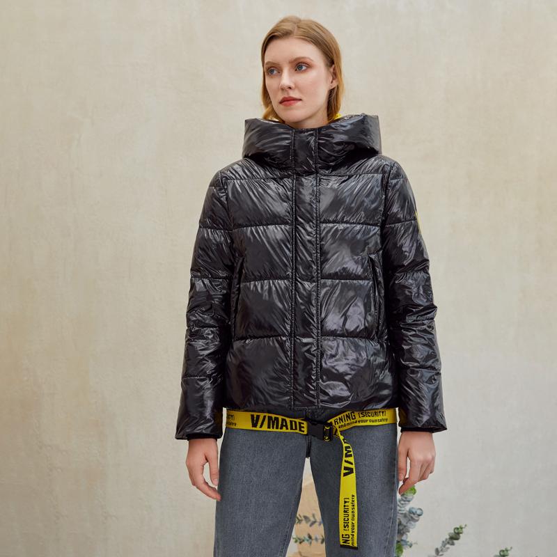 Short Women Winter Coat | Warm Hooded Parka by LateurGo