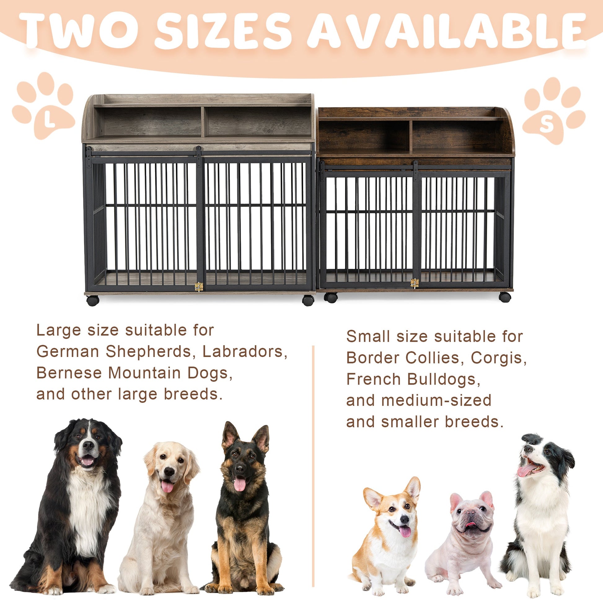 44 inch heavy duty large dog crate furniture - LateurGo