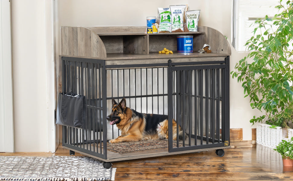 44 inch heavy duty large dog crate furniture - LateurGo