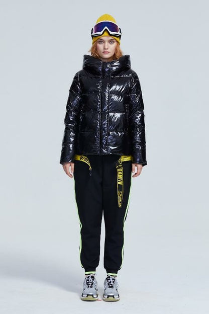 Short Women Winter Coat | Warm Hooded Parka by LateurGo