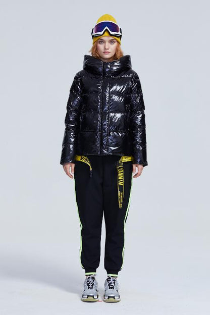 Short Women Winter Coat | Warm Hooded Parka by LateurGo