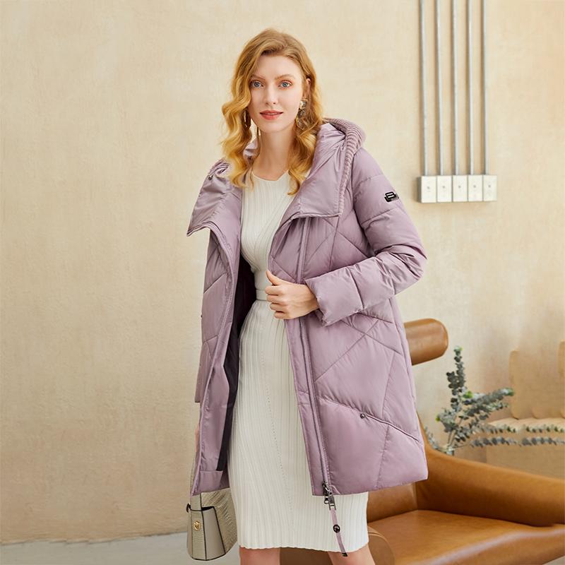 LateurGo Warm Elegant Women's Coat Jacket - Casual Pocket Parka Windproof Jacket