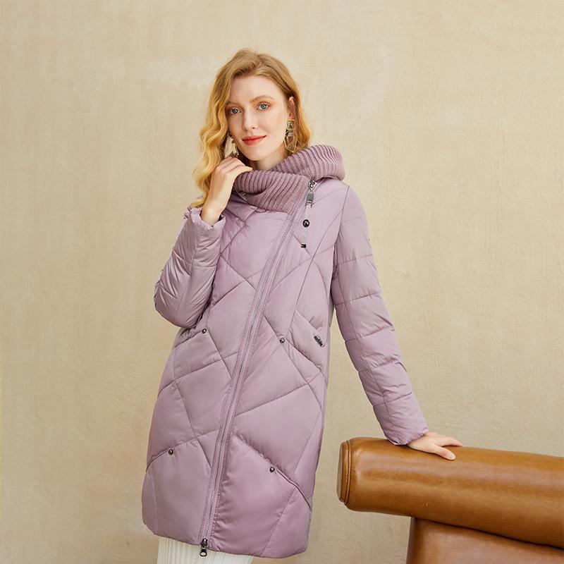 LateurGo Warm Elegant Women's Coat Jacket - Casual Pocket Parka Windproof Jacket