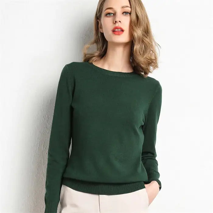 Knitted pullover women sweater