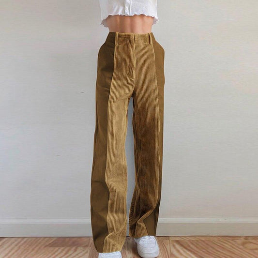 Clothing | Women's Patchwork Corduroy Trousers 
