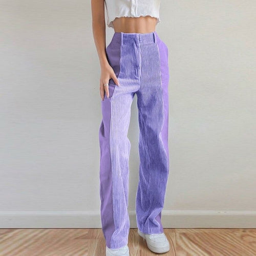 Clothing | Women's Patchwork Corduroy Trousers 