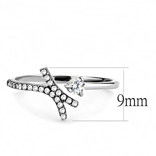 LateurGo High Polished Stainless Steel Ring with AAA Grade