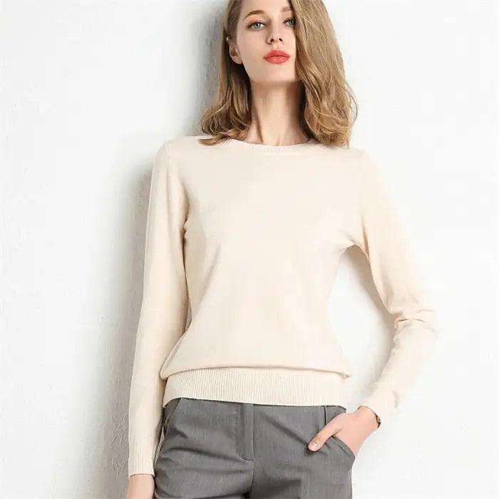Knitted pullover women sweater